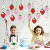 60 Pcs Strawberry Party Decorations Strawberry Hanging Swirl Berry First Birthday Banners Strawberry Foil Swirls Ceiling for Kids Girls Strawberry Baby Shower 1st Birthday Theme Party Favor Supplies