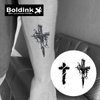 Boldink Semi-permanent tattoos, realistic fake tattoos, last 7-15 days, waterproof non-reflective temporary tattoo stickers, cruelty-free, uniquely designed exquisite packaging（Cross 1）