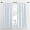 NICETOWN Bedroom Curtain Panels - Window Treatment Thermal Insulated Rod Pocket Room Darkening Curtains/Drapes for Bedroom (2 Panels, 42 by 63, Platinum - Greyish White)