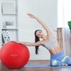 Fitvids Anti-Burst and Slip Resistant Exercise Ball Yoga Ball Fitness Ball Birthing Ball with Quick Pump, 2,000-Pound Capacity, Red, 18-inch, S