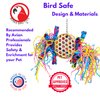 Bonka Bird Toys 1721 Round Basket Bamboo Paper Crinkle Beak Feet Hanging Forage Stuffed Shredding Foraging Pulling Colorful Parrot Parrotlet Finch