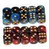 Yiotfandoll 20PCS Polyhedral Dice D6 Dice 16mm Acrylic 6 Sided Dice Game Dice for RPG MTG DND Dice Table Games (Blue Black and Red Black)