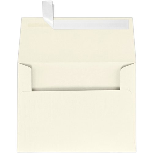 LUXPaper A7 Invitation Envelopes | Peel & Press | 5 1/4" x 7 1/4" | Natural Linen | 80lb. Text | 50 Qty