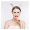 366DAYS Cute Bunny Ear Headband,Face Wash Makeup Spa Headbands,Soft Carol Fleece Hairlace Headband for Women (Blue)