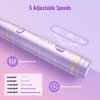 Nail Drill Cordless, Denabuty Electric Nail Files Professional for Acrylic Gel Nails, Electric Nail Drill Rechargeable with 20000 RPM, 5 Adjustable Speed, 12 in 1 Portable Pedicure Manicure Kit