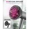 Wave+Curl Diffuser for Dyson Hair Dryer, Upgraded Diffuser Attachment for Dyson Supersonic or Supersonic Nural Hair Dryer HD16 HD15 HD12 HD08 HD04 HD03 HD02 for Wavy Curly or Coily Hair