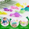 ZIZICG 10pcs Slingshot Dinosaurs with 1pcs Cardboard Targets,Rubber Slingshot Dino Finger Toys for Kids Adults,Birthday Halloween Party Favors Classroom Exchange Xmas Gifts for Boys Girls