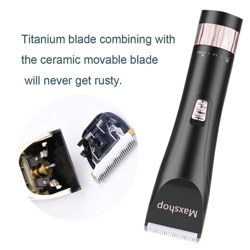 Maxshop Professional Hair Clippers for Men and Babies Quiet Clippers Cordless Haircut kit with Charging Dock, 8 Comb Guides, 2 Scissors,1 Hair Comb Self Hair Cutting System (Black)