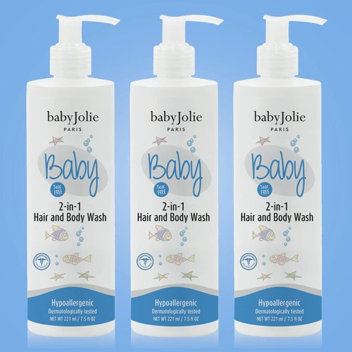 Baby Jolie Baby Body Wash, Kids Hair and Body Wash for Babies & Newborn 2-in-1, Shampoo + Soap | 7.5oz | 221ml | Pack of 3 (3)