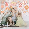 Two Groovy Party Hanging Swirls Decorations, Groovy Birthday Theme Ceiling Foil Swirls Party Supplies for 2 Year Old Girl Retro Hippie Boho Party Decor