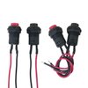 DGBRSM 4pcs Red + Black Small 12mm Latch Switch with Pre-Welded Wire Lock-Free Self-Reset Normally Open Dot Switch