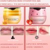 TIRDET 3PCS Bee Lip Balm Honey Pot, Exfoliating Honey Strawberry Watermelon Bee Lip Balm Sleeping Lip Mask Overnight with Sticks, Honey Pot Lip Balm Prevention Dry Hydrating and Crack Lip Scrubs