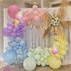 Ice Cream Party Decorations，Pastel Balloon Garland Arch Kit 145pcs Macaron Rainbow Balloon with long Balloon Ice Cream Foil Balloon for Baby Shower Birthday Ice Cream Themed Party Supplies
