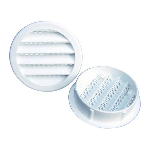 Maurice Franklin Louver-3" Round White Polypropylene Plastic Louver with Insect Screen System (Priced Per Bag of 4). Item #3" PLW-100