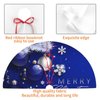 Christmas Tree Skirt Blue Ball Fir Branch Snowflake 36 Inch for Xmas New Year Nightmare Before Christmas Decorations Lobby Home