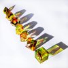 HAOMEJA DND Resin Dice Set Handcrafted Designer 7-Die Polyhedral RPG Dice Set with Sharp Edges for DND Dungeons and Dragons Role Playing Games (Colorful)