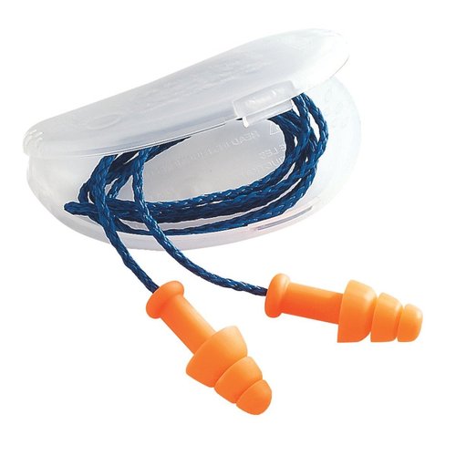 Howard Leight by Honeywell SmartFit Heat-Activated Corded Reusable Earplugs, 100-Pairs (SMF-30),Orange