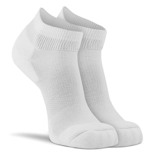 Fox River Women's Big Girls' Her Diabetic Lightweight Wellness Quarter Crew Socks (2 Pair Pack), White, Medium