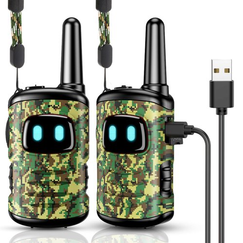Walkie Talkies for Kids Rechargeable: Toys for 3 4 5 6 7 8 Year Old Boys Ages 5-7 Kids Walkie Talkies 2 Pack Easter Birthday Gifts Age 3-6 2 Way Radio Toy for 3-8 Year Old Boy Girl