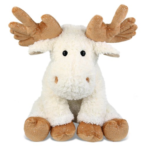 DolliBu Fancy Floppy Moose Stuffed Animal - Soft Huggable Moose Stuffed Toy, Adorable Playtime Wildlife Plush Toy, Cute Cuddle Gifts, Super Soft Plush Doll Animal Toy for Kids - 10.5 Inches