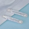 Xerling 2Pcs Sparkly Zircon Crystal Hair Barrettes Women Wedding Rhinestone Hair Styling Pins Silver Hair Clips Hairpins Decorative Hair Jewelry for Girls