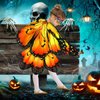 Sunlisky Kids Butterfly Wings Costume for Girls Fairy-Wings Toddler Dress Up Play Costumes Butterfly Skirt Set Mask Party Favors Gifts(Orange+skirt sets)