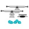 34mm Prodigy Gen2 Pro Fingerboard Trucks - Pro Style Base and Hanger with Custom Pivot Tuning and Pro Duro Bubble Bushings - White Colorway