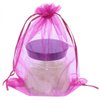 SUNGULF 100pcs Organza Pouch Bag Drawstring 6"x9" 16x22cm Strong Gift Candy Bag Jewelry Party Wedding Favor (Hot Pink)