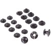 1/8" Black Chicago Screws & Binding Posts Fasteners for Leather Straps/Belts, Kydex Holster/Sheath Repair or Rivet Parts Replacement, Thru Hole Open Slot Design. Made in USA (10 Pack, Flat Head)