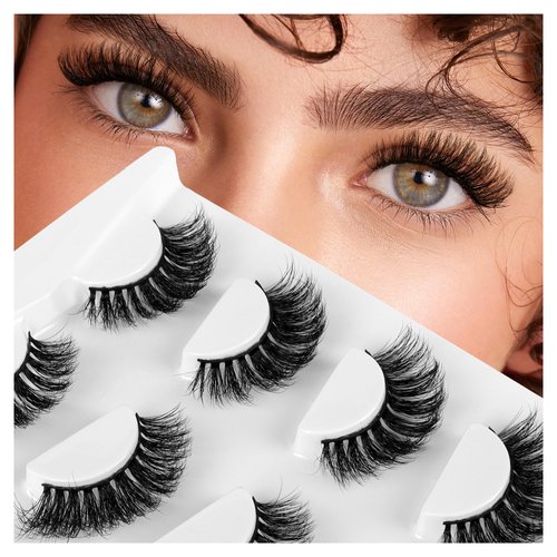 Lashes Russian Lashes Fake Eyelashes - Bepholan False Lashes Russian Strip Lashes D Curl Lashes Cat Eye Lashes Fox Eye Lashes WJ3D19-2B4