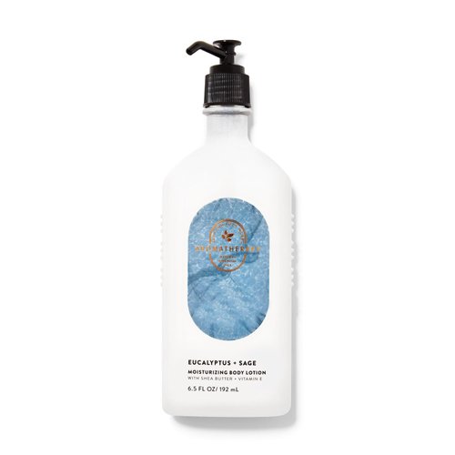 Bath and Body Works Aromatherapy Eucalyptus & Sage Body Lotion with Natural Essential Oils 6.5 Fluid Ounce (Eucalyptus & Sage)
