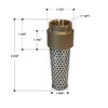 Merrill MFG FVNL100 1" No-Lead Brass Foot Valve 710 Series, 1" Female Connection