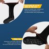 Bulinlulu Extra Width Socks for Swollen Feet-4 Pairs Hospital Grip Socks,Bariatric Socks,Diabetic Socks for Women Men 13-15,Lymphedema Socks-4 Black