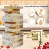 donciety 48 Pcs Wooden Tumble Tower Blocks Game, Couples Games for Adults Valentine Stacking Blocks Game Stacking Wooden Block Game New Year's Gift for Grown Ups (1 Set)