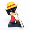 ITUBLE One Piece Bobbleheads Anime Luffy Figure Bobblehead Action Figures Car Dashboard Decorations Accessories Interior Birthday Cake Toppers Phone Holder for Women Men Boys Girls