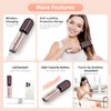 Cordless Curling Iron Brush, 1.5 Inch Mini Travel Hair Curler with 200 Million Negative Ions, Portable Heated Round Straightener Brush Rechargeable for Curl, Touch-Up, De-Frizz, Styling, Rose Gold