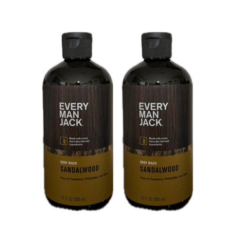 Sandalwood Body Wash, 12 fl oz each, Pack of 2