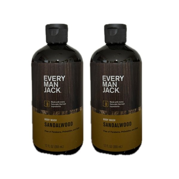 Sandalwood Body Wash, 12 fl oz each, Pack of 2