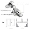 Luokim 2pcs Frameless Cabinet Door Concealed Hinges,Soft-Close,European Inset,Nickel Plated