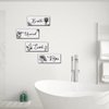 4 Pieces Bathroom Wall Art Rustic Farmhouse Decor Sign Relax Soak Unwind Breathe Wood Hanging Sign for Home Spa Bathroom Laundry Decor