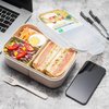 MISS BIG Lunch Box,Bento Box,Bento Box for Adults,Bento Lunch Box for Adults,Leak Proof,No BPAs and No Chemical Dyes,Dishwasher and Microwave Safe Lunch Containers for Adults (White L)