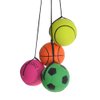 GOGO Pack of 6 Rubber Bouncy Balls with Wrist Strap & String for Finger Exercise