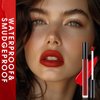 3 Colors Red Matte Liquid Lipstick Set, Burgundy Ruby Red Lip Gloss for Women, Vampy Halloween Makeup, High Impact Long Lasting Lip Stain Velvet Nonstick Cup Smudge Proof & Waterproof Lip Tint