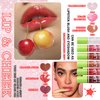 6 Colors Lip Oil Set,Big Brush Head Lip Glow Oil,Moisturizing Shiny Lip Plumping Lip Gloss Oil,Non-sticky Long Lasting Hydrating Tinted Lip Oil for Women