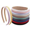 XIMA Solid Fabric Headbands for Women and Girls, 10mm Soft Satin Thin Non-Slip Hairbands, Set of 12