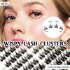 Bershnor Individual Lashes 4 Styles Eye Lash Clusters DIY Eyelash Extensions at Home 8-16MM Fluffy Volume Eye Eyelashes Clusters