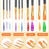 ESRICH Acrylic Paint Brushes Set, 20 Packs / 200 Pcs Nylon Hair Paint Brushes,Paint Brush Set Suitable for Oil,Watercolor,Rock Body Face Art, Kids Adult Perfect Art Painting Craft Paint Brush Kits.