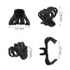 DIMUGE 4CM Medium Small Hair Claw Clips 9 pcs Octopus Hair Clips Strong Grip Medium Hair Clips with Teeth Non-slip Good for Women Girls Thin Thick Hair.(Black+Brown+Clear)