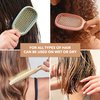 TADA Natural Beauty Hair Brush Detangler for Curly, Thick, Wavy, and Thin Hair - Ventilation Holes for Quick Drying and Styling, Detangler Brush for Women, Men, Kids (4 Colors) (Mauve)