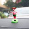 YGMONER Flapping Wings Flamingo Solar Powered Hawaii Style Shaking Ornaments Car Dashboard Dancer Bobble Head (Flamingo A)
